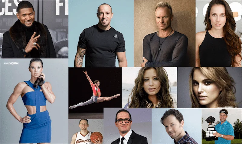 Celebrity and high performance coaching clients of Ben Patwa